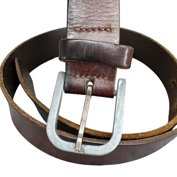 Banana Republic Patina Brown Genuine Italian Leather 1" Wide Belt Men 38" - Picture 2 of 9